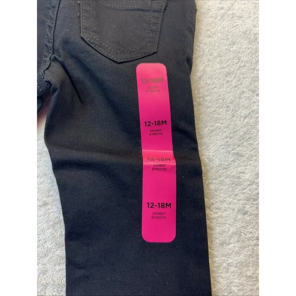 The Children’s Place Black Skinny Jeans For Kids Size 12-18 Mo NWT